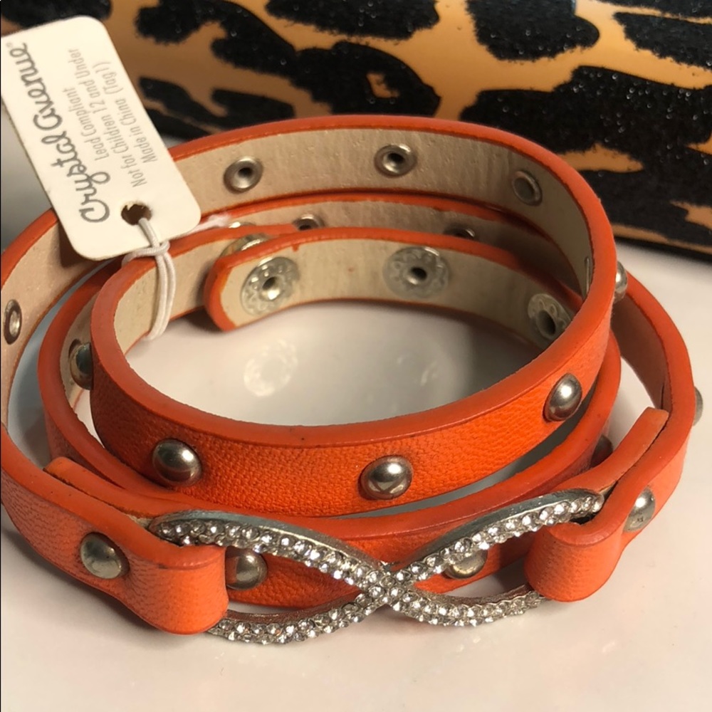 Pave Infinity Rhinestone Wrap Bracelet w/ studs - Picture 6 of 8